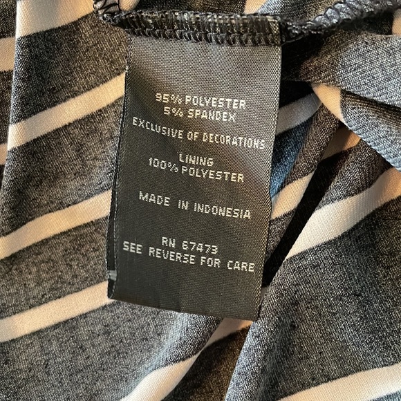 Taylor Black & Cream Striped Dress - Picture 6 of 6